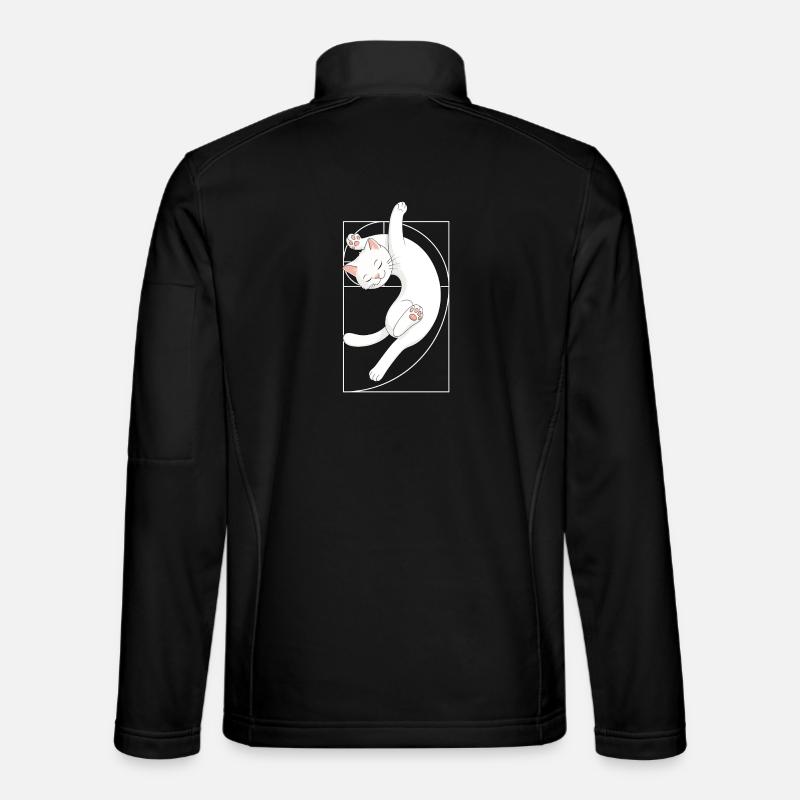 Fibonacci Spiral Cat - Unisex Softshell Jacket - black