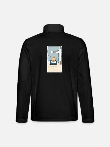 Litter Box Shitshow Humor - Unisex Softshell Jacket - black