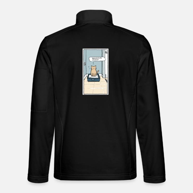 Humour de circonstance de litière - Veste en tissu softshell Unisexe - noir