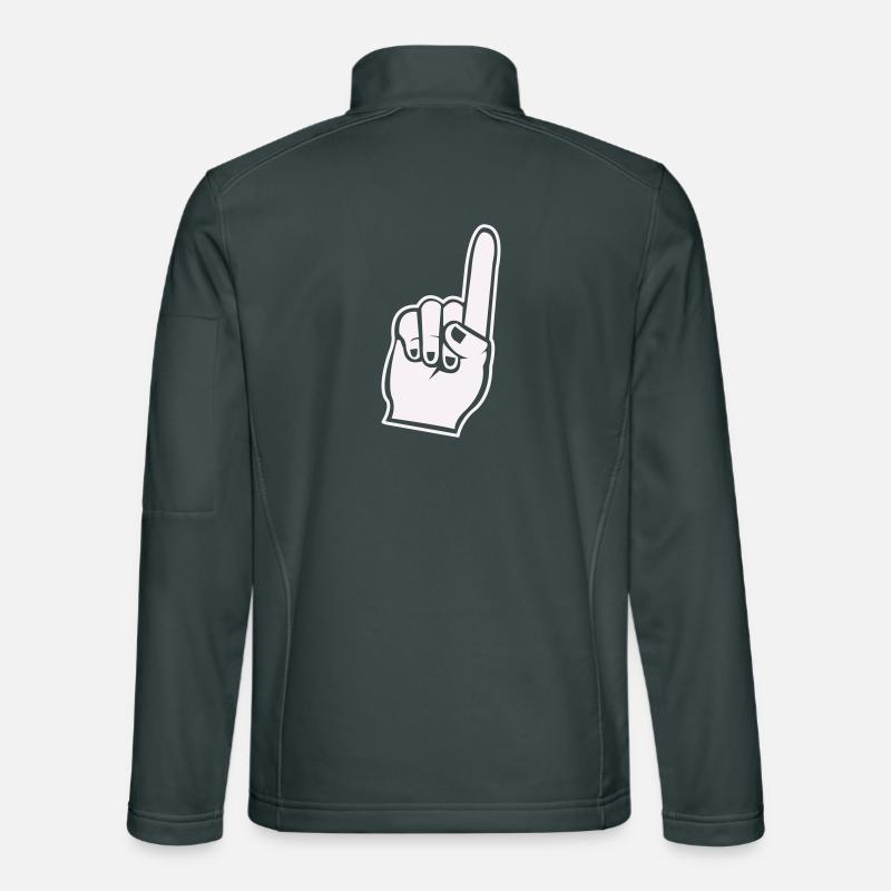 Icône de main en éventail avec l’index de l’index Veste en tissu softshell Unisexe
