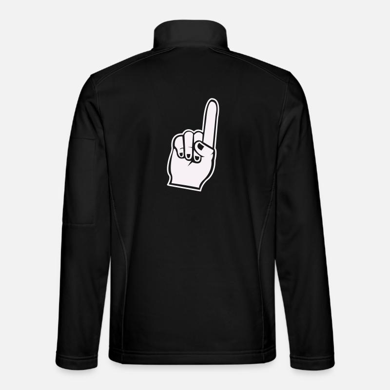 Icône de main en éventail avec l’index de l’index Veste en tissu softshell Unisexe