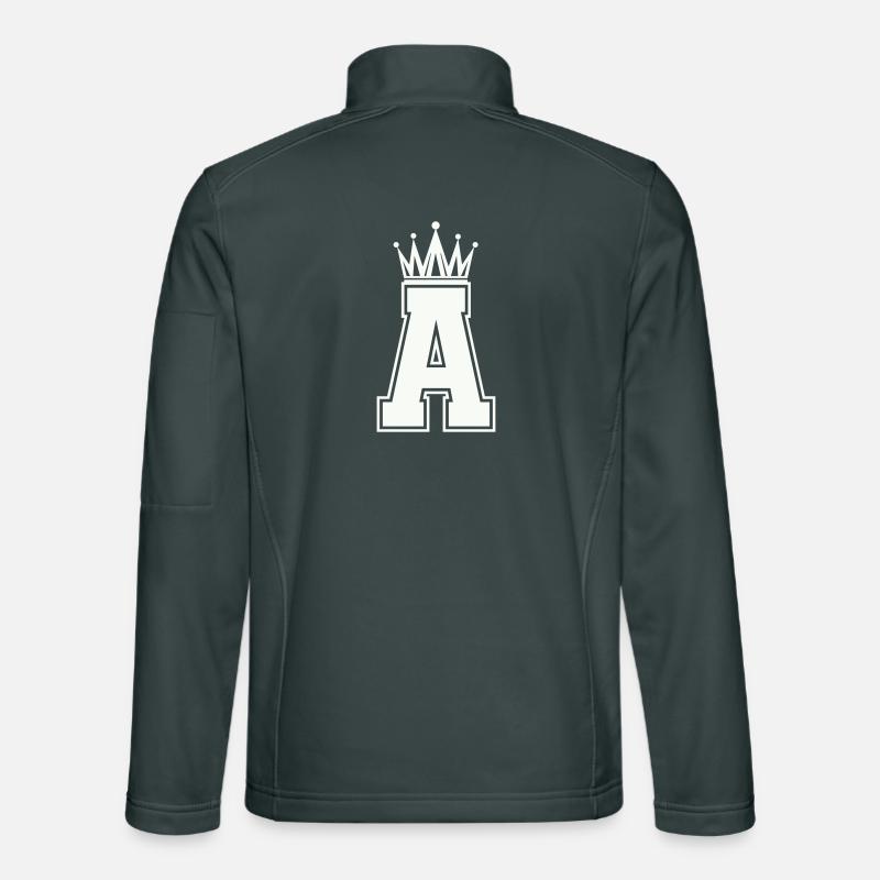 Königliches A-Initial-Logo Unisex Softshelljacke