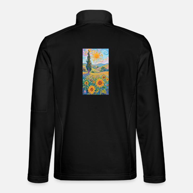 Sunflowers in Impressionism Unisex Softshell Jacket