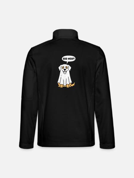 Golden Retriever Boo Woof - Chien drôle d’Halloween - Veste en tissu softshell Unisexe - noir - Dos