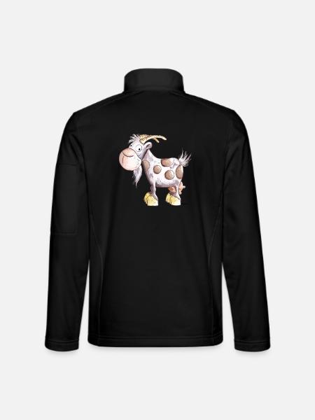 Die Ziege ist da  - Unisex Softshelljacke - Schwarz - Hinten