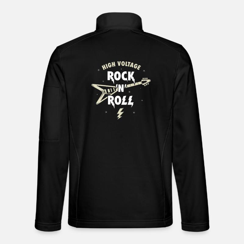 Hochspannungs-Rock'n'Roll-Gitarre - Unisex Softshelljacke - Schwarz