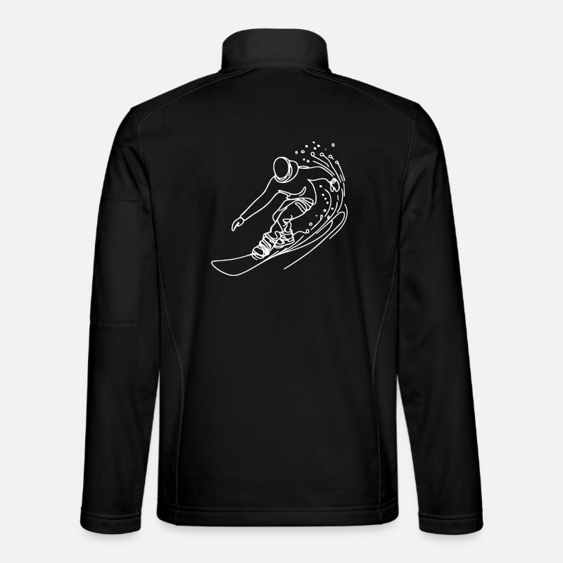 Dessin de snowboarder - Veste en tissu softshell Unisexe - noir