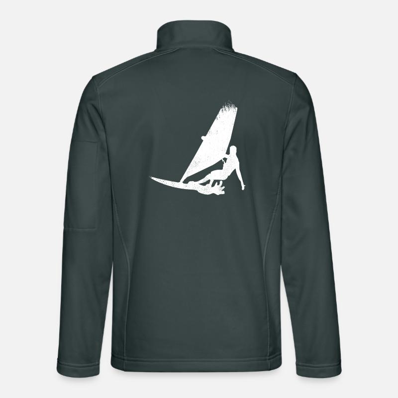 Funny Windsurfer Sketch Unisex Softshell Jacket