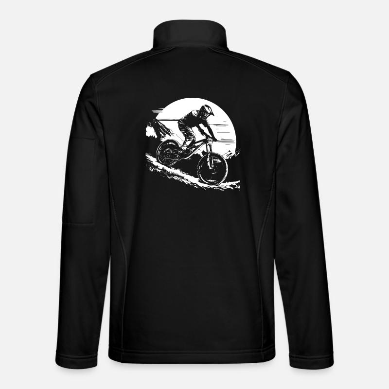 Mountain Bike Graphics - Unisex Softshell Jacket - black