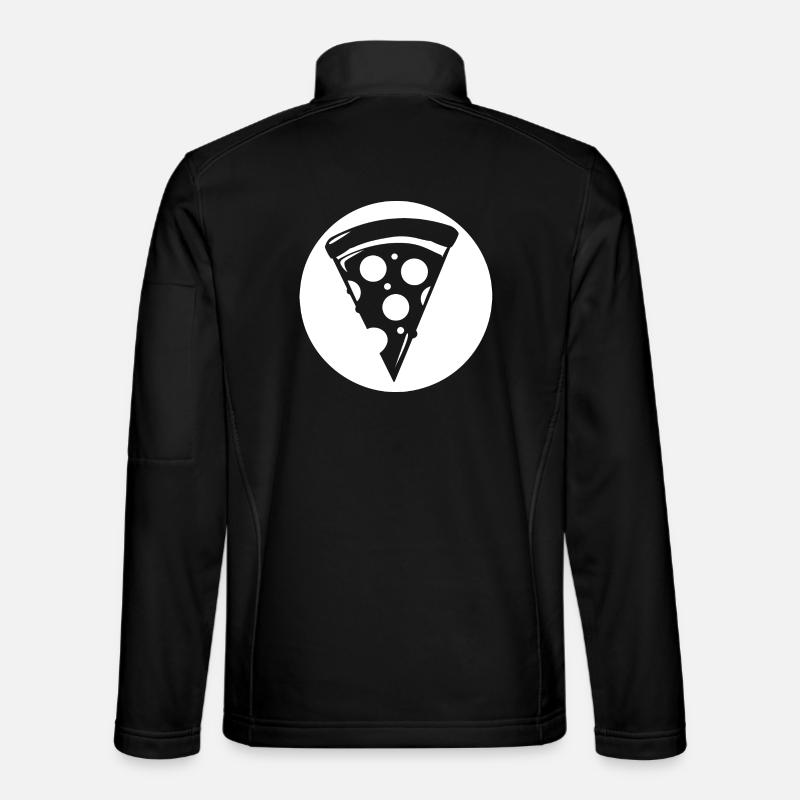 Pizza Piece Drawing - Unisex Softshell Jacket - black