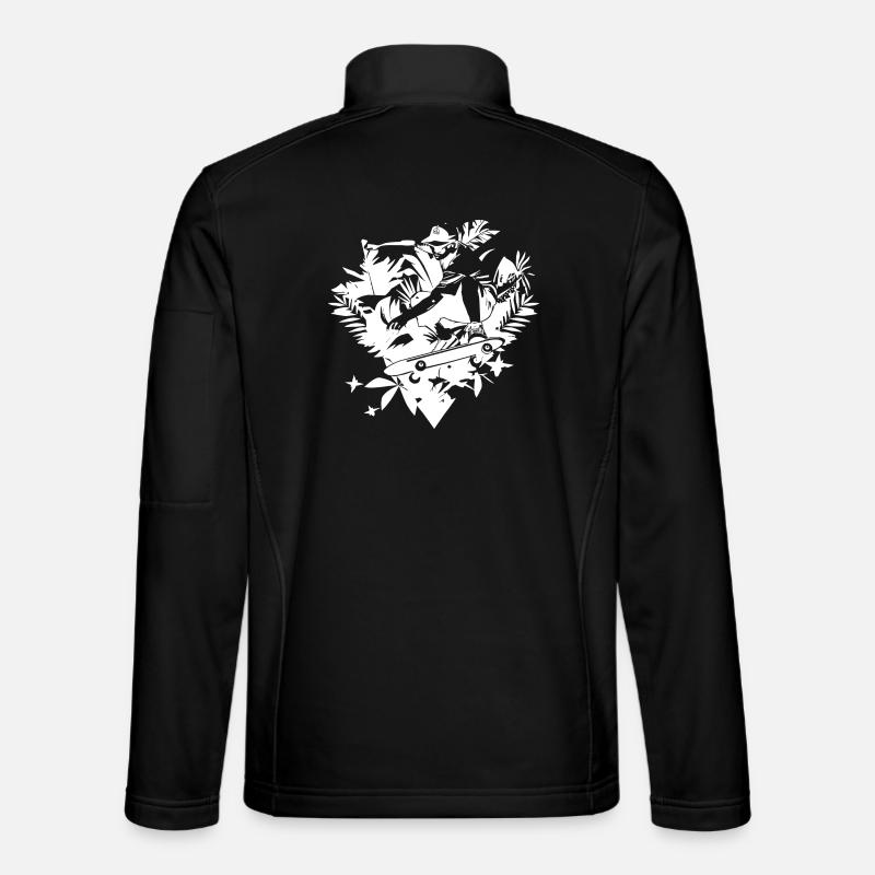 Skater Drawing - Unisex Softshell Jacket - black