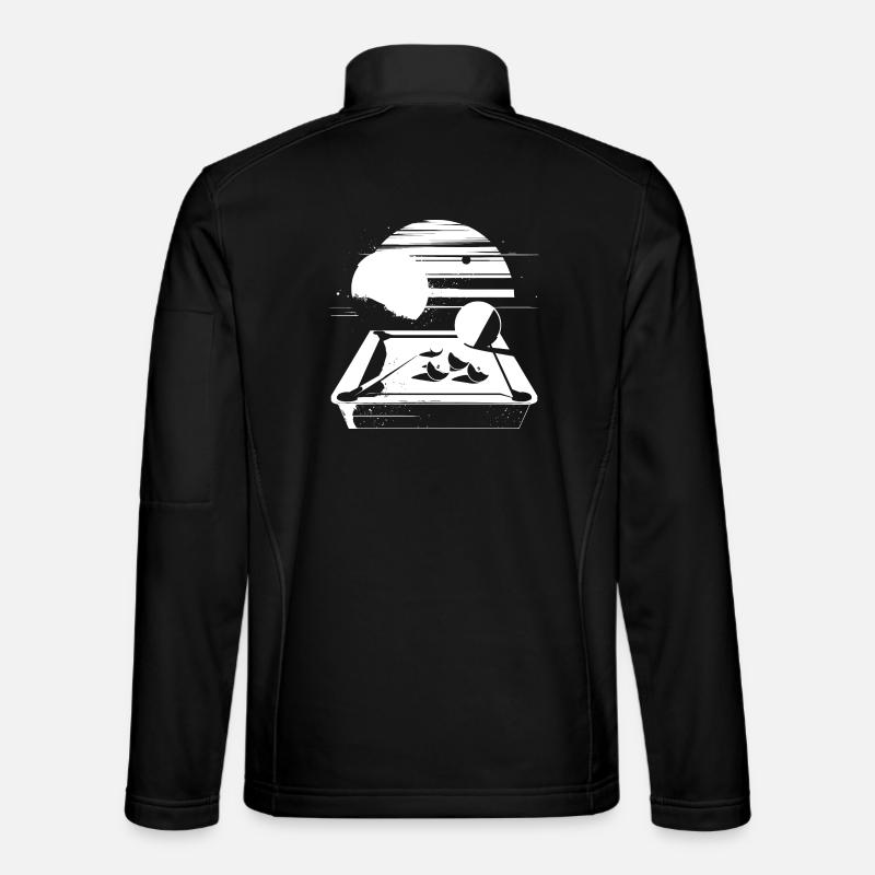 Billard Grafik - Unisex Softshelljacke - Schwarz
