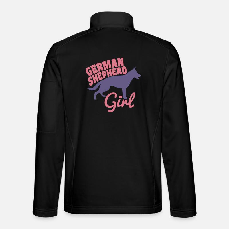 German Shepherd Girl - Unisex Softshell Jacket - black