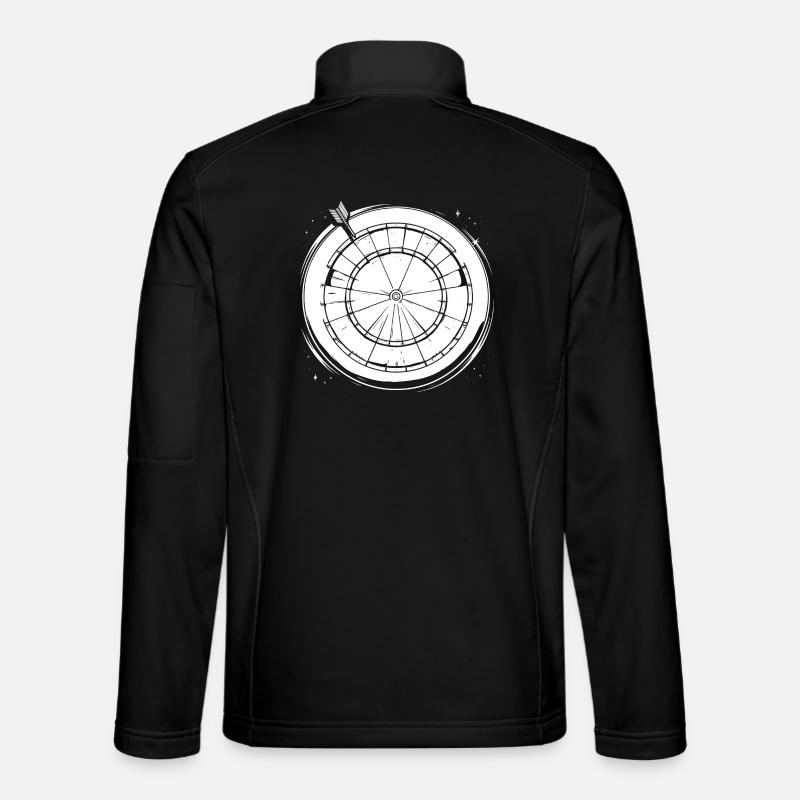 Dart Drawing - Unisex Softshell Jacket - black