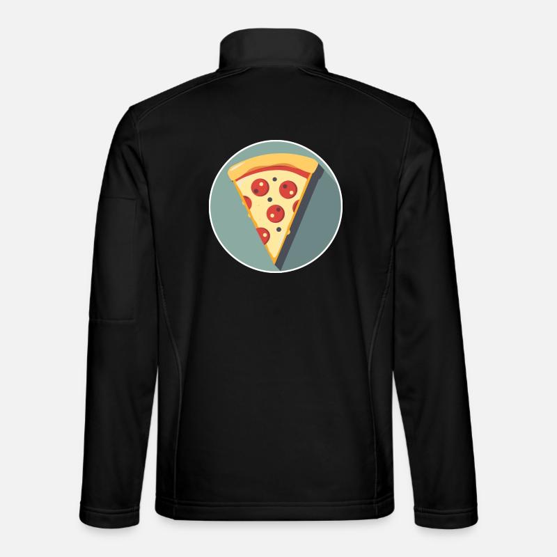 Pizza Slice Graphic - Unisex Softshell Jacket - black