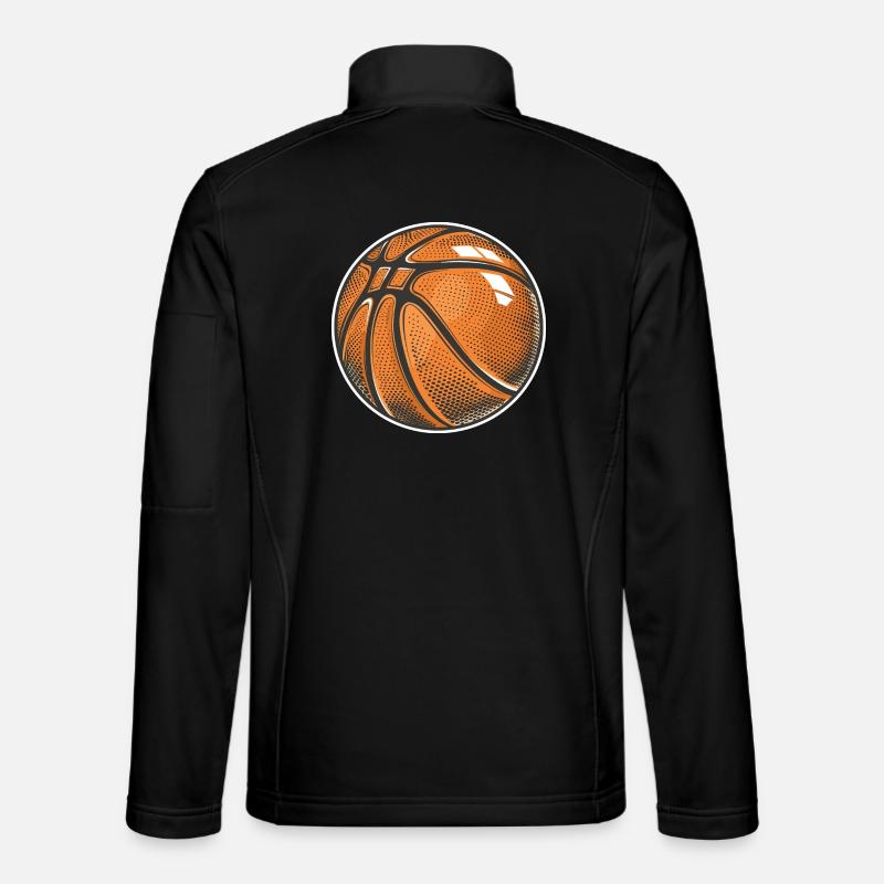 Grafica della palla da basket - Giacca softshell unisex - nero