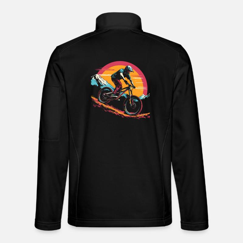 Illustration de VTT - Veste en tissu softshell Unisexe - noir
