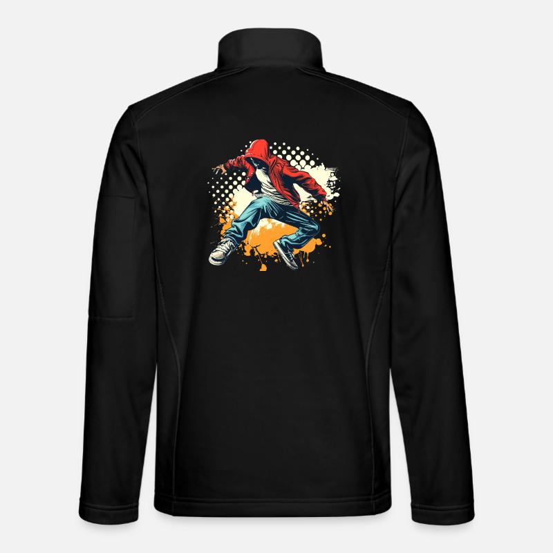Breakdancer Graphic - Unisex Softshell Jacket - black