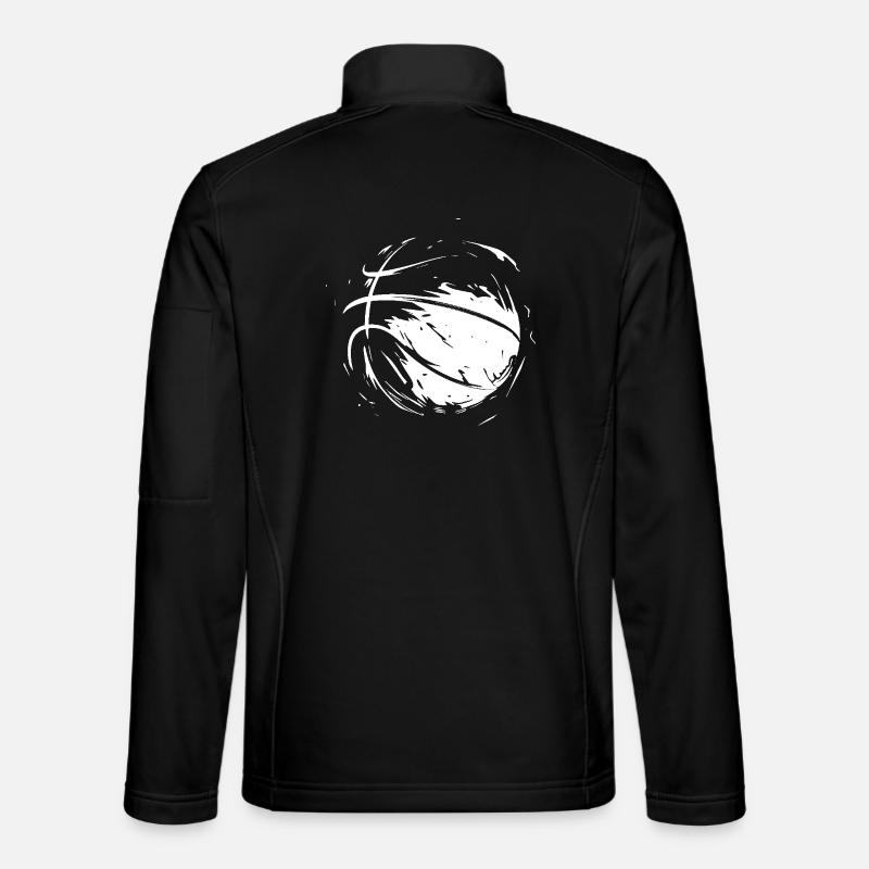 Basketball Sketch - Unisex Softshell Jacket - black