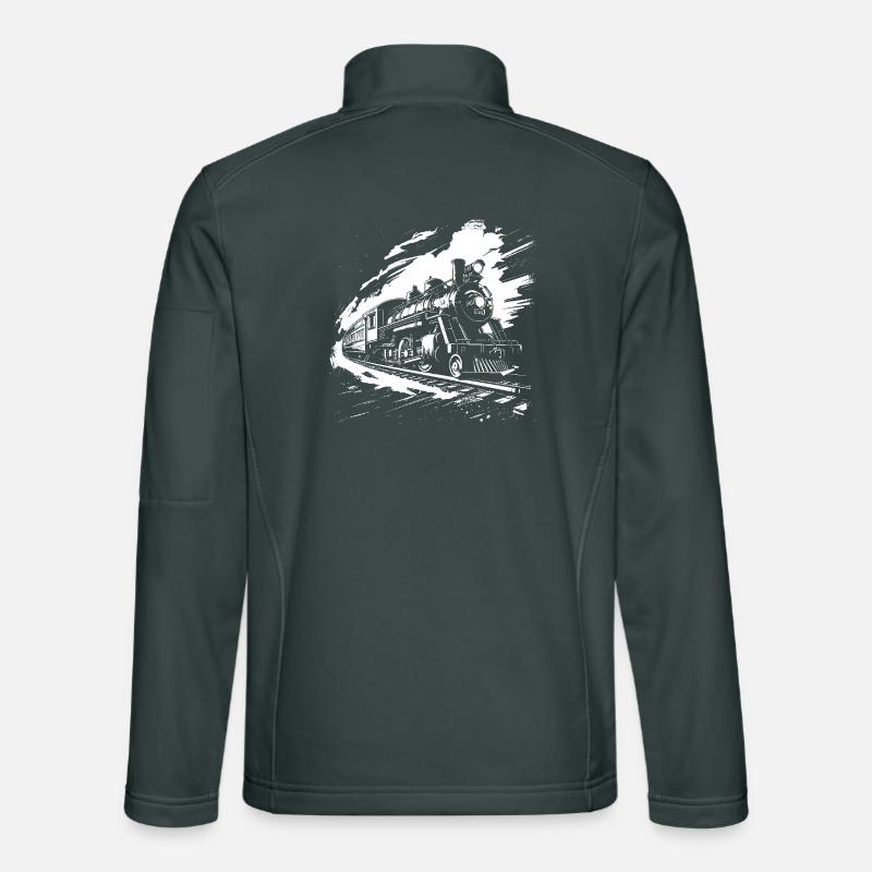 Railway Drawing Unisex Softshell Jacket
