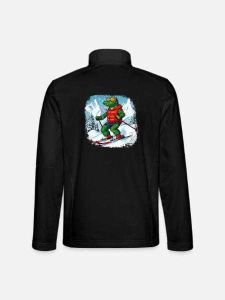 Crocodiles Ski - Veste en tissu softshell Unisexe - noir