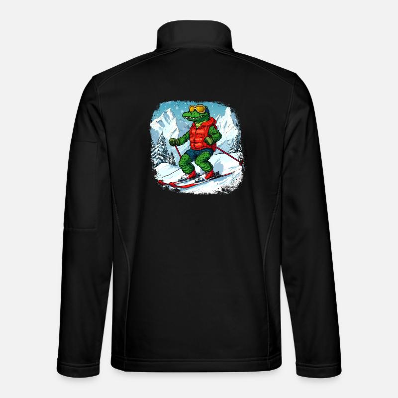 Crocodiles Ski - Veste en tissu softshell Unisexe - noir