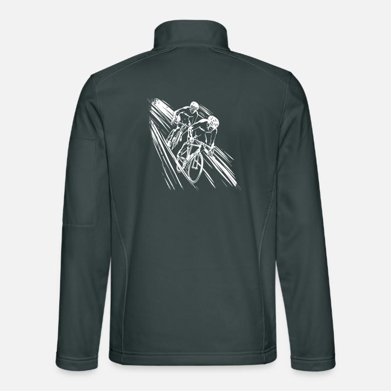 Graphique des cyclistes Veste en tissu softshell Unisexe