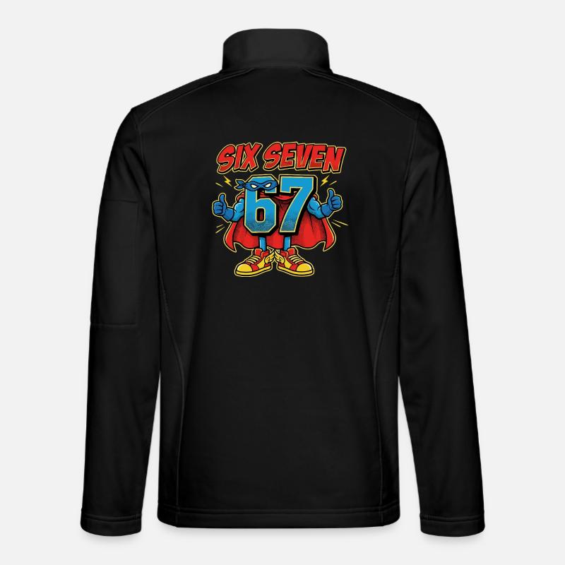 6-7 Meme 67 – Sechs Sieben Schulwitz - Unisex Softshelljacke - Schwarz