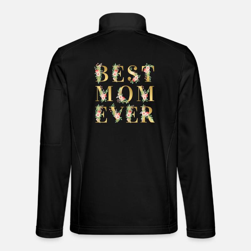 Beste Mama aller Zeiten goldenes Blumen-Muttertagsgeschenk Unisex Softshelljacke