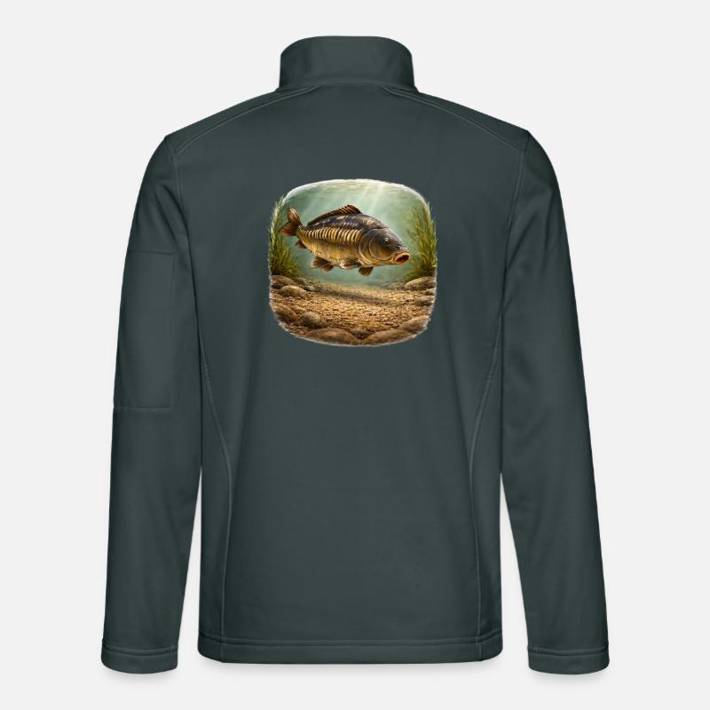 Conception de la pêche sous-marine de la carpe miroir Veste en tissu softshell Unisexe