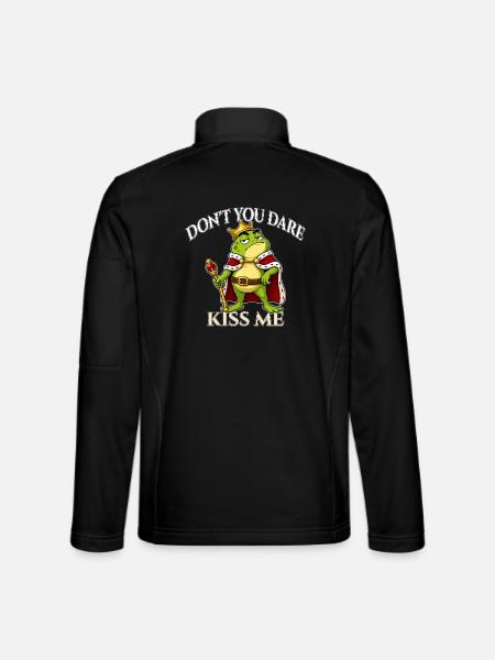 Don’t You Dare Kiss Me Frog King - Veste en tissu softshell Unisexe - noir - Dos