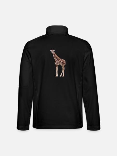 Gina, Giraffe - Unisex Softshell Jacket - black