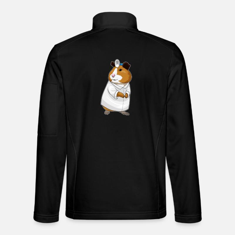 Hamster Arzt Arztkittel - Unisex Softshelljacke - Schwarz