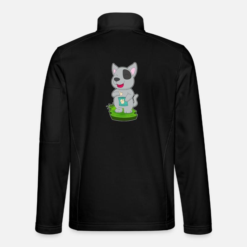 Hund Kartoffelchips - Unisex Softshelljacke - Schwarz