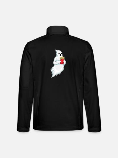 Ghost Halloween french fries - Unisex Softshell Jacket - black