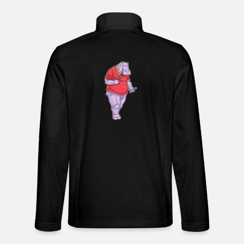 Fléchette hippopotame - Veste en tissu softshell Unisexe - noir