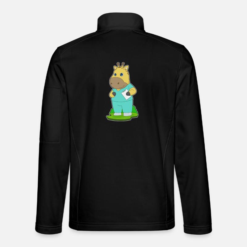 Giraffe Nurse - Unisex Softshell Jacket - black