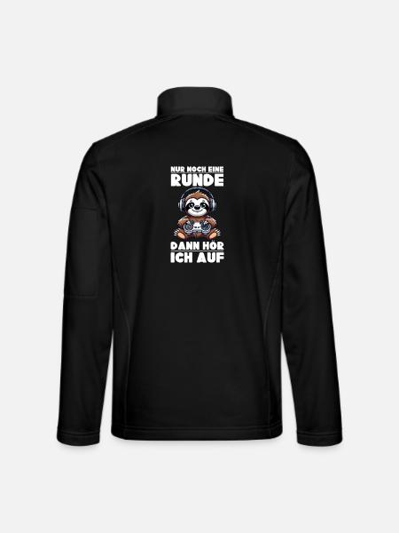Nur Noch Eine Runde Dann Hör Ich Auf Faultier - Unisex Softshelljacke - Schwarz - Hinten