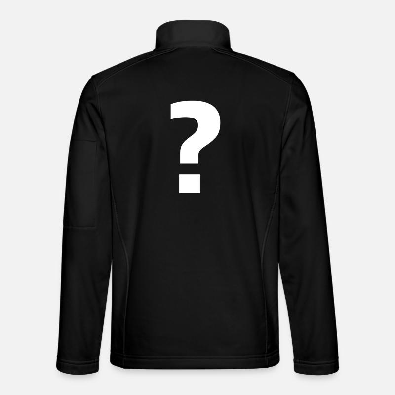 Fragezeichen | stilvolle Neugier - Unisex Softshelljacke - Schwarz