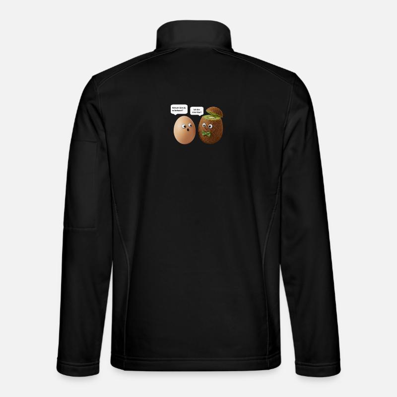Kiwi und Ei Comedy Design Unisex Softshelljacke