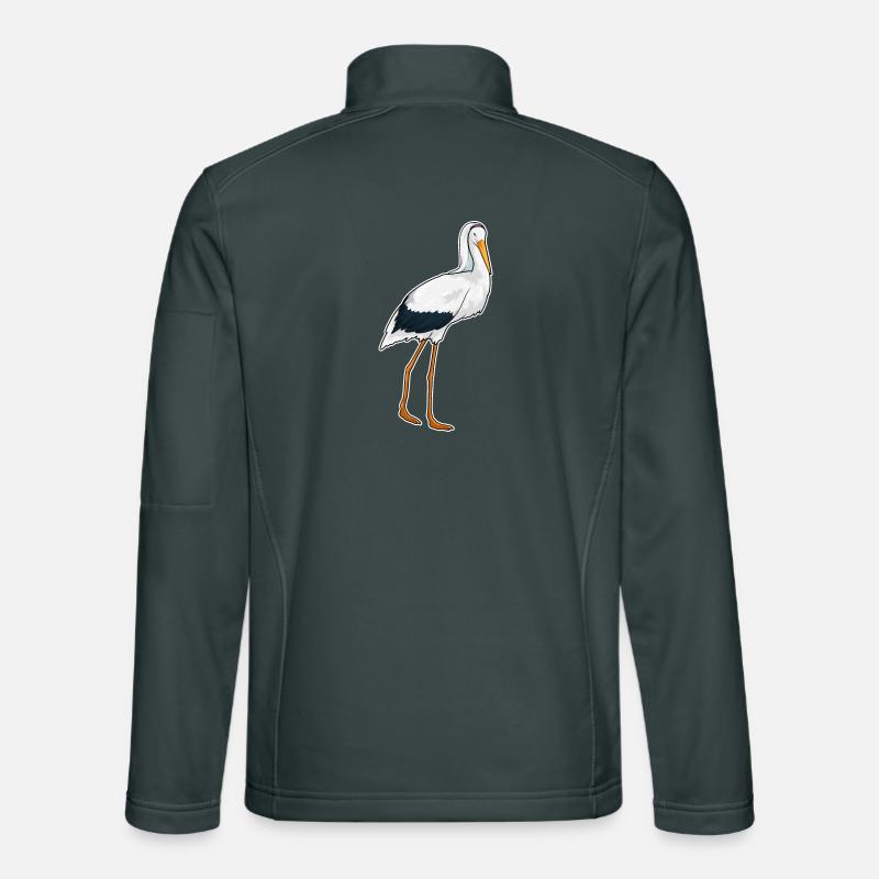 Stork Bride Veil Wedding Unisex Softshell Jacket