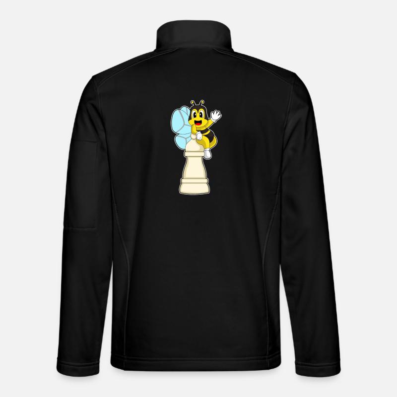 Schachfigur Bauer Biene Schach - Unisex Softshelljacke - Schwarz