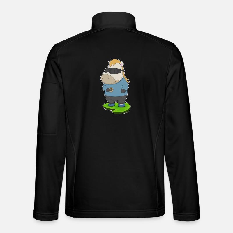 Beignet de cheval - Veste en tissu softshell Unisexe - noir