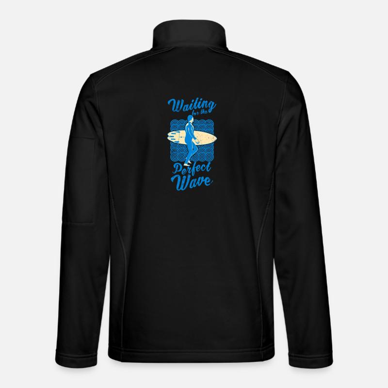 Surfer Motivation - Unisex Softshelljacke - Schwarz