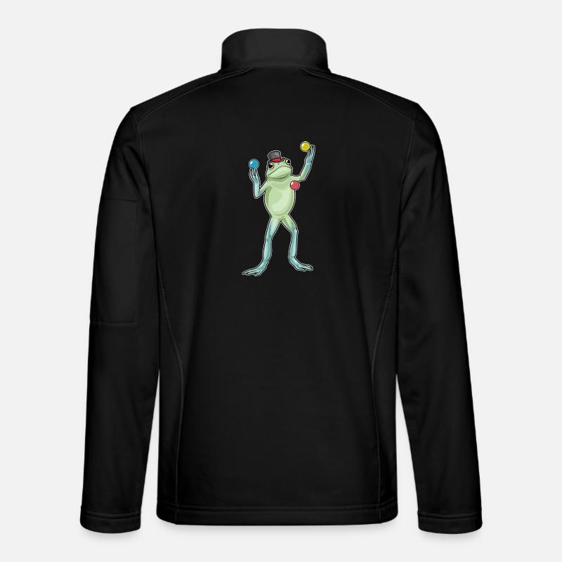 Frog juggler juggling - Unisex Softshell Jacket - black