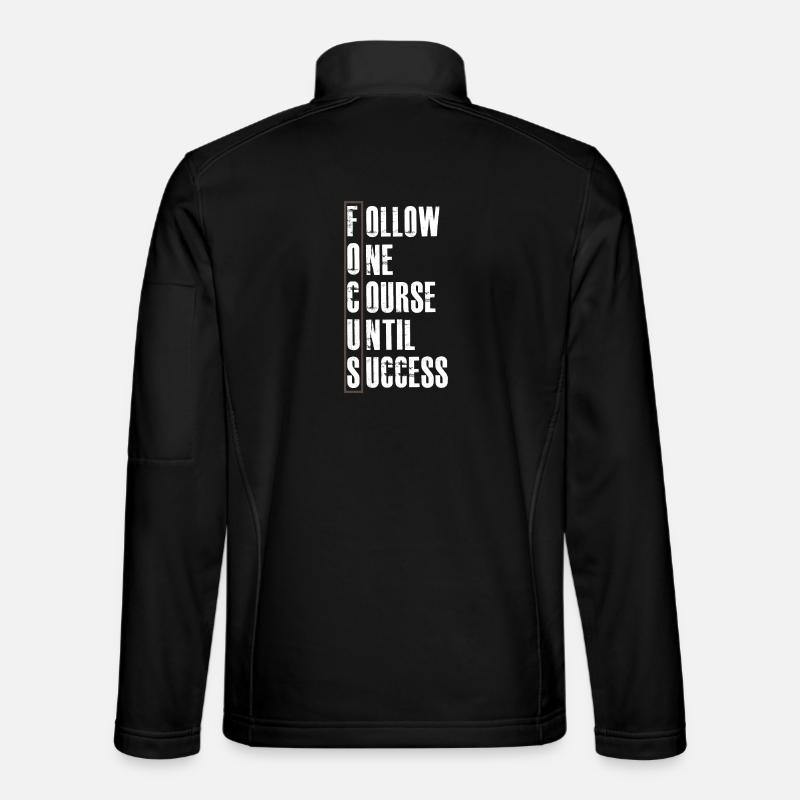 Follow One Course Until Success - Unisex Softshell Jacket - black