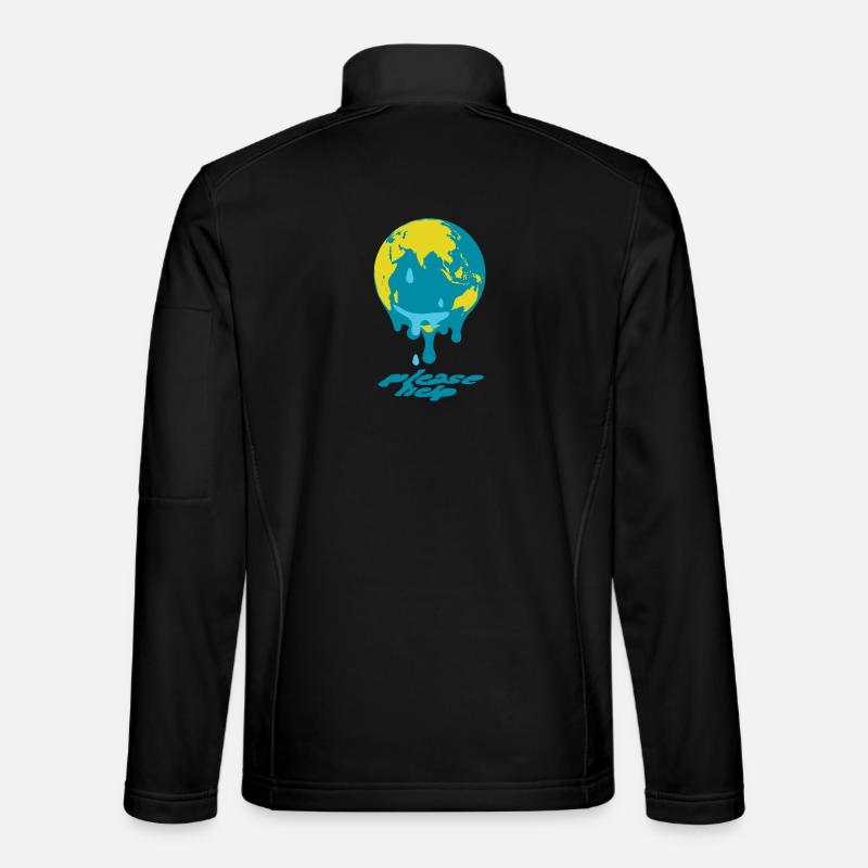 Global Warming Globe - Unisex Softshell Jacket - black