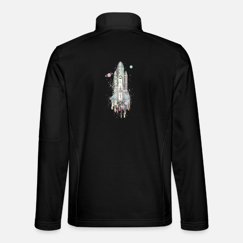 Imaginative Space Shuttle - Artfully Designed - Unisex Softshell Jacket - black