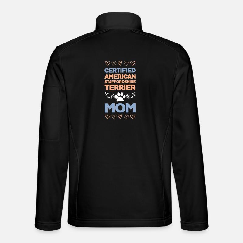 Certified American Staffordshire Terrier Mom - Unisex Softshell Jacket - black