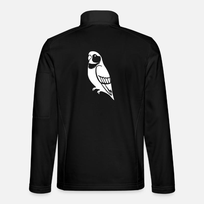 Perroquets Oiseau Geshenk - Veste en tissu softshell Unisexe - noir